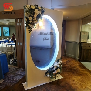 SMOOTH New Design <b>Wedding</b> Decoration Oval Clear Glass Waterfall Aluminum Alloy Backdrop Arch White <b>Welcome</b> <b>Sign</b> <b>Wedding</b> Decor - Product Image 1