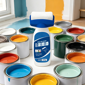 Bunkerway BKW GTQ001 Water-based Acrylic Odorless Indoor Building <b>Coating</b> White Latex <b>Paint</b> for Brush Application Home Use - Product Image 6