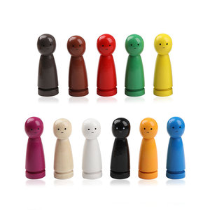 Ensemble de figurines en bois colorées, 35 pièces, jouet éducatif pour enfants, artisanat de peinture, âge 2 à 4 ans - Product Image 4