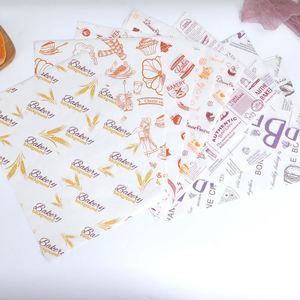 Papier d'emballage alimentaire imprimé sur mesure, résistant à la graisse, avec logo, pour sandwichs, burgers et burritos, usage en boulangerie 2026, papier de cuisson - Product Image 1