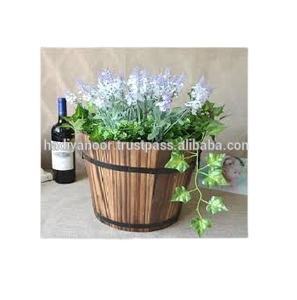 แจกันดอกไม้ไม้ทรงกลมดีไซน์ใหม่แจกันดอกไม้สีไม้ธรรมชาติทำด้วยมือใช้ตกแต่งบ้าน - Product Image 2