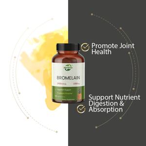 Capsule de bromélaïne, 1000 mg, 240 capsules végétales, 2400 GDU, enzymes digestives et complément pour le soutien des articulations - Product Image 3