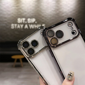 เคสโทรศัพท์ TPU ใสเคลือบขอบกันกระแทกพร้อมอุปกรณ์ป้องกันเลนส์สำหรับ iPhone 17 PRO MAX 16 15 14 - Product Image 2