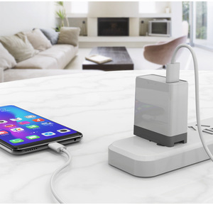 Câble de charge USB Micro Type-C en PVC, 1 m, couleur blanche, câble authentique à rayures, robuste - Product Image 5