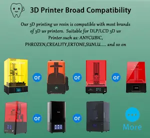 Couronne liquide 3D en résine dentaire couleur A2 de haute précision pour imprimante LCD/DLP