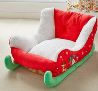 Lit pour chat moderne en peluche, style nuage, chaud pour l'hiver, pour chat et chien, accessoire de lit de Noël avec motif uni, fournitures pour animaux de compagnie