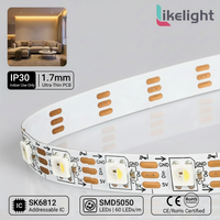 Tira de LED Direccionable SK6812 RGB DC5V SMD3535 de 60 LED por Metro, 5mm 8mm, IP65 para Retroiluminación de TV Inteligente y Decoración