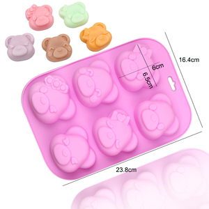 Phim hoạt hình Silicone khuôn cho Baking Stitch gấu Chuột mèo lợn vịt sô cô la xà phòng khuôn bánh động vật trang trí công cụ cupcake Topper - Product Image 3