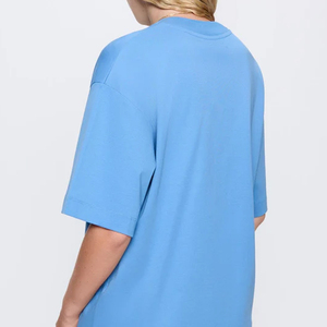 Venta directa de fábrica, camisetas holgadas de verano para mujer, 100% algodón, transpirables, ligeras, de gran tamaño - Product Image 6