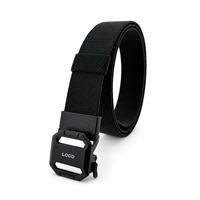 Ceinture tactique en nylon extensible légère et confortable pour hommes, avec boucle automatique à cliquet, personnalisable en gros