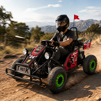 Go Kart Listrik Dune Buggy dengan Penggerak Rantai, Daya 500W & Kecepatan Maksimum 40km/jam untuk Balapan Anak-Anak di Luar Ruangan