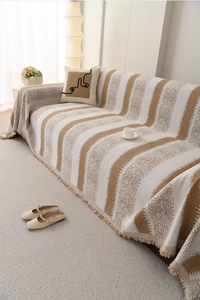 Juego Completo de Fundas de Sofá de Terciopelo Estilo Europeo Moderno con Fundas Protectoras de Tela de Chenilla a Rayas para <span class=keywords><strong>Sillón</strong></span> - Product Image 2