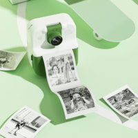 Impresora Instantánea, Cámara para Niños, Impresora Térmica de Fotos a Color, Juguete de Cámara Portátil con Pantalla LCD Digital
