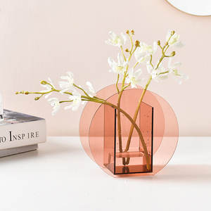 Vaso acrilico di piccolo colore trasparente su ordinazione all'ingrosso vaso floreale acrilico rettangolare del fiore di nozze - Product Image 6