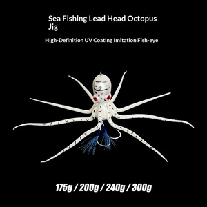 เหยื่อปลอมรูปปลาหมึกแบบมีหัวตะกั่ว วัสดุ TPE คุณภาพสูง สำหรับตก<span class=keywords><strong>ปลา</strong></span>ทะเล <span class=keywords><strong>ปลา</strong></span>ทะเลน้ำเค็ม <span class=keywords><strong>ปลา</strong></span>ทะเลขนาดใหญ่ บรรจุกล่อง - Product Image 6