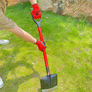 قفازات إنشاءات مطلية بالنتريل باللون الأحمر والبوليستر الأسود 13 جرام من CHUANGYING ، قفازات عمل للرجال بالجملة - Product Image 2