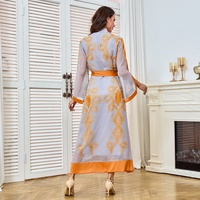 Nouvelle arrivée MT525, élégante robe Abaya unisexe en laine de printemps, style arabe du Moyen-Orient, broderie, maille incrustée de diamants, manches longues