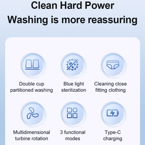 Mini Lave-linge automatique <span class=keywords><strong>à</strong></span> chargement par le haut <span class=keywords><strong>à</strong></span> double cuve, une <span class=keywords><strong>machine</strong></span> <span class=keywords><strong>à</strong></span> double usage, portable pour sous-vêtements et haute efficacité - Product Image 3