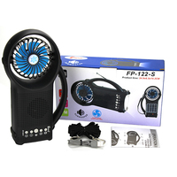 Lampe LED solaire rechargeable multifonctionnelle FP 122 S FP-122-S FEPE avec radio FM et ventilateur Bluetooth