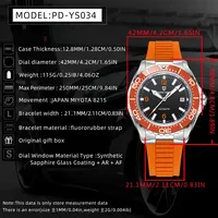 Montre automatique de luxe pour homme Pagani Design YS034, nouvelle collection, saphir haut de gamme, acier inoxydable, étanche 100 m, montre de plongée mécanique