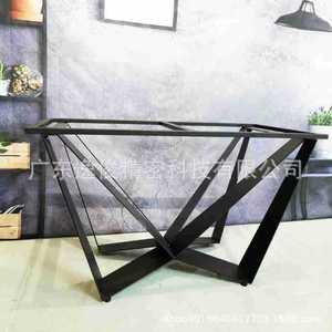 Cross Shaped Iron <b>Table</b> <b>Leg</b> Support Black Modern Minimalist Coffee <b>Table</b> Frame Durable Hardware Base - Product Image 4
