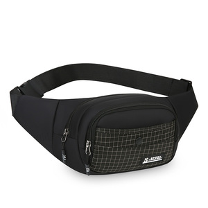 Retro Plaid PatternChest Bag Tactical Fanny Pack With Zipper Closure Oxford Material <b>Large</b> Capacity Durable Design Shoulder Bag - Product Image 4
