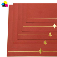 Boîte de 30 porte-certificats papier rouge 8.5X11 avec feuille d'or Produits de classement détaillé