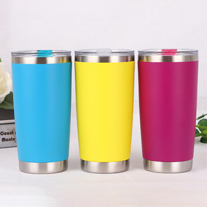 20 oz vaso aislado al vacío de acero inoxidable taza de café con tapa pajitas hielo bebida bebida caliente para viajes en coche - Product Image 6