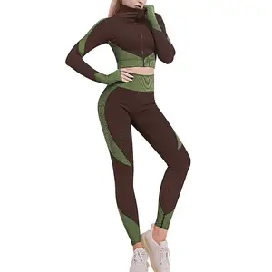 Design Active Wear Damen Bequemes Set Aktive Yoga-Sets Eine Schulter Frauen 5 Stück Fitness Yoga Sportswear Girl Gym Anzug