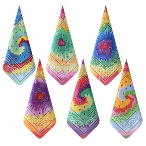 Bandana personnalisé en cachemire imprimé double face 100% coton pour la protection solaire sportive - Product Image 3