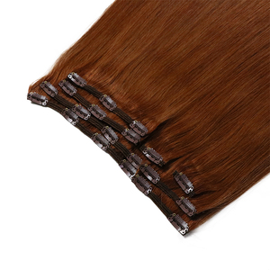 Extensioni di <span class=keywords><strong>Capelli</strong></span> Umani Remy di Lusso Senza Cuciture, Set Completo <span class=keywords><strong>per</strong></span> Tutta la Testa, Clip-in da Donatore Singolo, Vendita all'Ingrosso - Product Image 2