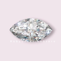 Moissanite Putih VVS1 D Baru Potongan Marquise 0.3ct Batu Permata Bersertifikat untuk Pembuatan Perhiasan dengan Kilau Tinggi & Kejernihan Mata Api