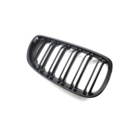 Grille de pare-chocs avant à double lamelles Grilles de pare-chocs avant en ABS noir brillant calandre double ligne pour Bmw série 3 E92 2006-2009