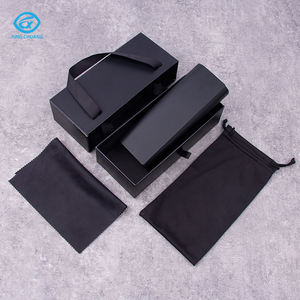 סט אריזת משקפי שמש לוגו מותאם אישית קופסת נייר קשיחה מארז משקפיים אופנה משקפיים רכים נרתיק משקפיים בד לניקוי - Product Image 4