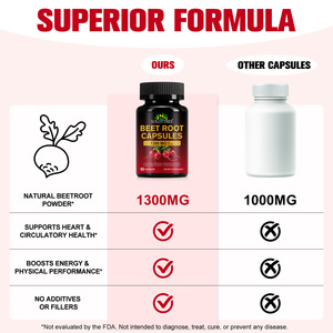 Solotree thảo dược hữu cơ củ cải chiết xuất từ rễ viên nang 1300mg Viên nang củ cải đường cho năng lượng & độ bền Hỗ trợ bổ sung củ cải đường - Product Image 6