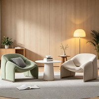 Fauteuil lounge en mousse moulée durable au design moderne pour salon