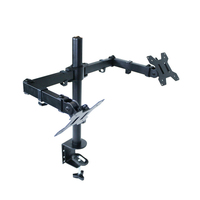 Support TV en acier laminé à froid à double bras NB pour téléviseurs LCD de 14 à 32 pouces, rotation de bureau, VESA 100x100, usage commercial et bureautique, noir, 8 kg, ROHS