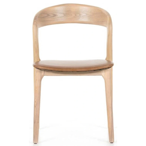 Silla de cafetería de cuero de estilo nórdico <span class=keywords><strong>italiano</strong></span> a bajo precio, silla de comedor de madera de Fresno para <span class=keywords><strong>restaurante</strong></span> de Hotel - Product Image 2