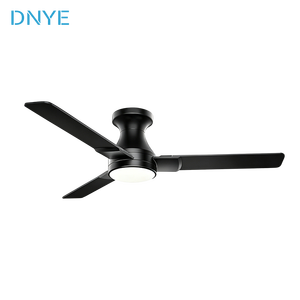 مروحة سقف <span class=keywords><strong>LED</strong></span> بمحرك تيار مستمر 52 بوصة بشفرات مستقيمة، 3 شفرات مع تحكم عن بعد، 6 سرعات، مروحة سقف منخفضة الارتفاع لغرفة المعيشة - Product Image 1