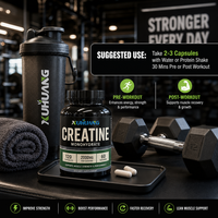 Capsules de créatine monohydrate micronisée Xuhuang, marque privée OEM ODM, complément nutritionnel sportif