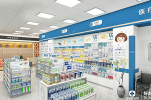 05-QWJYS009-B Rak Display Apotek Gaya Minimalis Desain Rak Apotek untuk Perlengkapan Toko Obat - Product Image 5