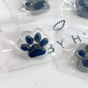 <b>Mini</b> <b>Black</b> Cat Claw Plastic Silicone Squishy Toy Unisex Stress Relief Slow Rising for Friends Gift Office Decor Pendant - Product Image 3