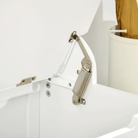 Vente en gros de porte-manteaux en bois, banc de rangement pour chaussures, arbre de hall d'entrée 3 en 1 de 28 pouces avec banc de rangement, porte-manteau à 4 crochets pour rangement de chaussures