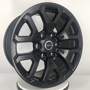 Jantes en alliage 4x4 tout-terrain de 17, 18 et 20 pouces, noir mat, 6x139.7, jantes en aluminium pour pick-up, SUV, Hilux, Ranger, Triton, Land Cruiser - Product Image 4