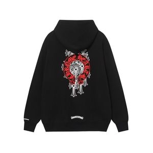 New cross-shaped hoodie with horseshoe print floral cardigan, zipper, CH fashion brand, Sanskrit <b>sweater</b>, unisex outerwear - Product Image 3