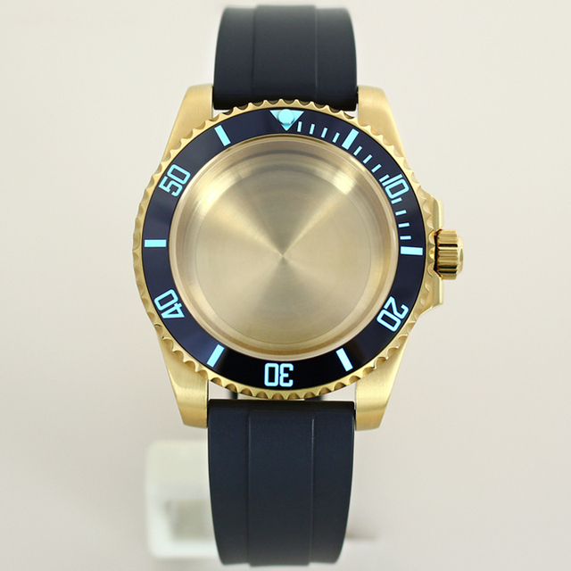 Customized Luminous 40MM Diving Stainless Steel Watch Case Sapphire Glass for Seiko NH34 NH35/36/38 NH70/72 Miyota8205 Movement