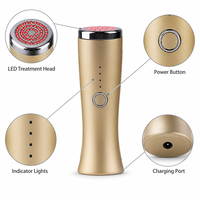 Appareil de luminothérapie LED portable pour le soin de la peau du visage, utilisation à domicile, rechargeable, ABS et acier inoxydable, blanchissant