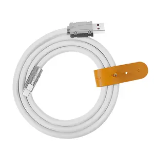 6A 120W Fast Charge Zinc Alloy Silicone Wire Charging Cable 1m 2M USB Type C Cable 3A Quick Charge USB Type C Cable