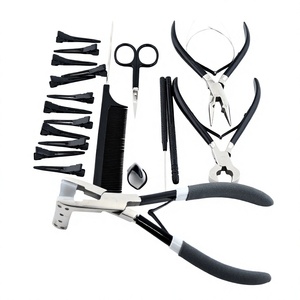 Customized Logo Hair Styling Tool <b>Micro</b> Link Tape in Weft <b>Extensions</b> Plier Ponytail Loop Tool Hairdressing Sectioning Clips - Product Image 1