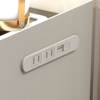 Table de chevet et table d'appoint moderne en bois massif, écologique, durable, avec chargeur sans fil pour chambre à coucher et salon